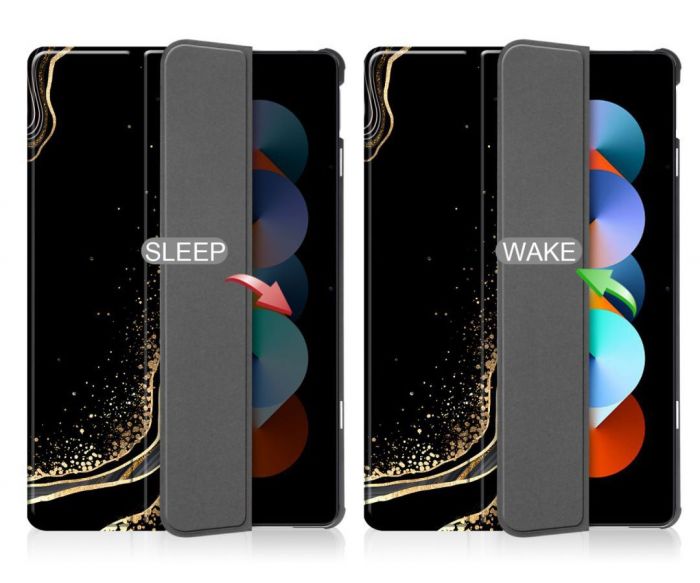 Чохол-книжка BeCover Smart Case для Apple iPad Air 11" M2/M3 (2024/2025) Black Abstraction (711598)