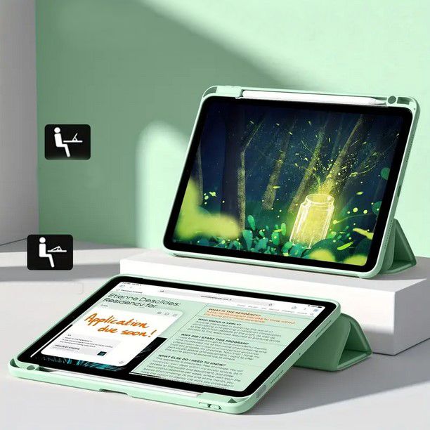 Чохол-книжка BeCover Soft Edge TPU з кріпленням Apple Pencil для Apple iPad Air (4/5) 2020/2022 10.9" Light Green (711698)