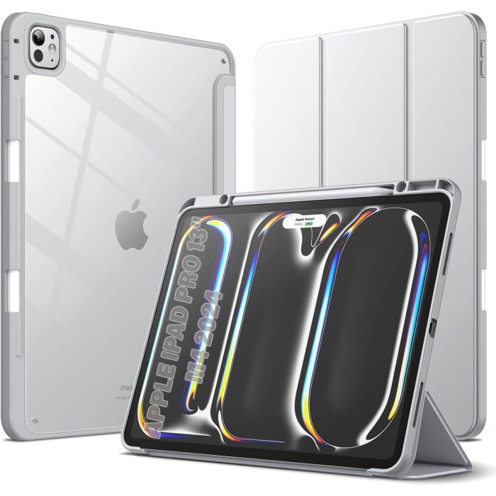 Чохол-книжка BeCover Soft Edge TPU з кріпленням Apple Pencil для Apple iPad Pro 13" M4 2024 Gray (711718)