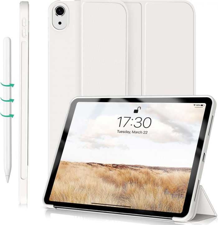 Чохол-книжка BeCover Tri Fold Soft TPU Silicone для Apple iPad Air 11" M2/M3 2024/2025 Beige (711735)
