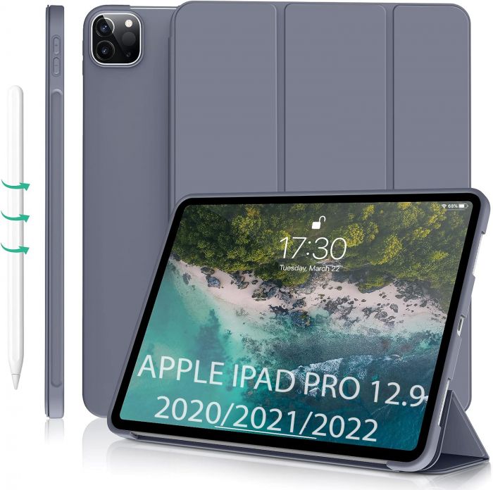 Чохол-книжка BeCover Tri Fold Soft TPU Silicone для Apple iPad Pro 12.9 2020/2021/2022 Purple (711739)