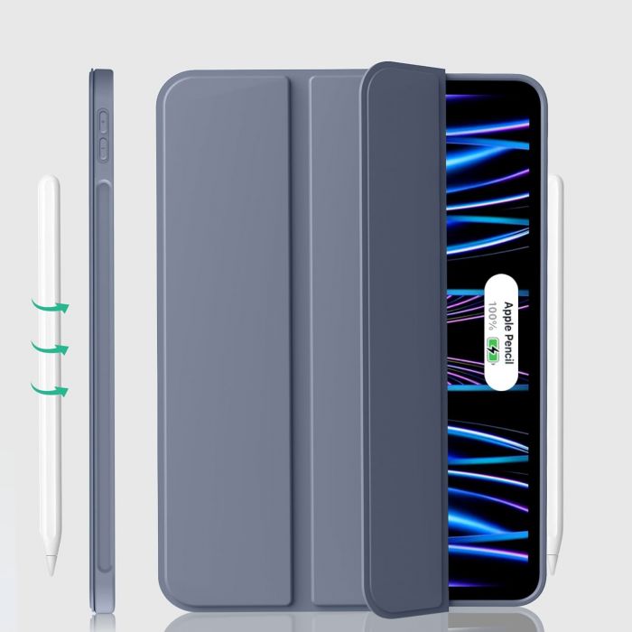 Чохол-книжка BeCover Tri Fold Soft TPU Silicone для Apple iPad Pro 11" M4 2024 Purple (711749)