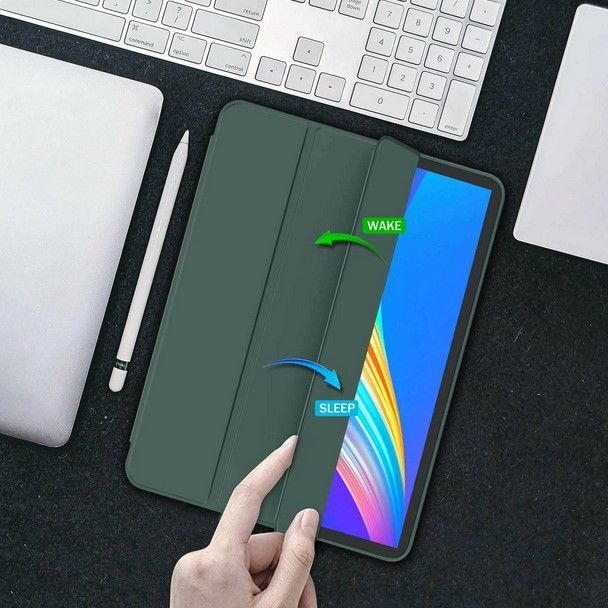 Чохол-книжка BeCover Tri Fold Soft TPU Silicone для Apple iPad Pro Pro 13" M4 2024 Dark Green (711752)