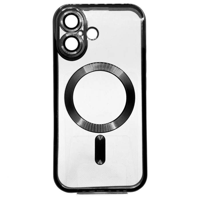 Чохол-накладка BeCover TPU Chrome Case MagSafe для Apple iPhone 16 Black (712070)