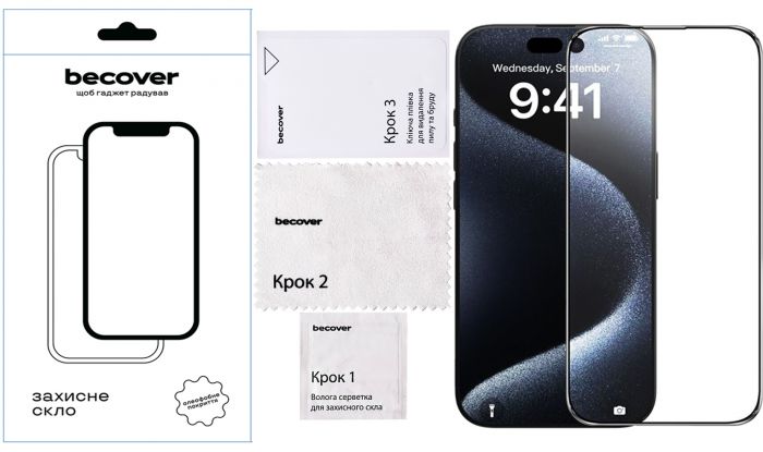 Захисне скло BeCover для Apple iPhone 16 Plus Black (712123)