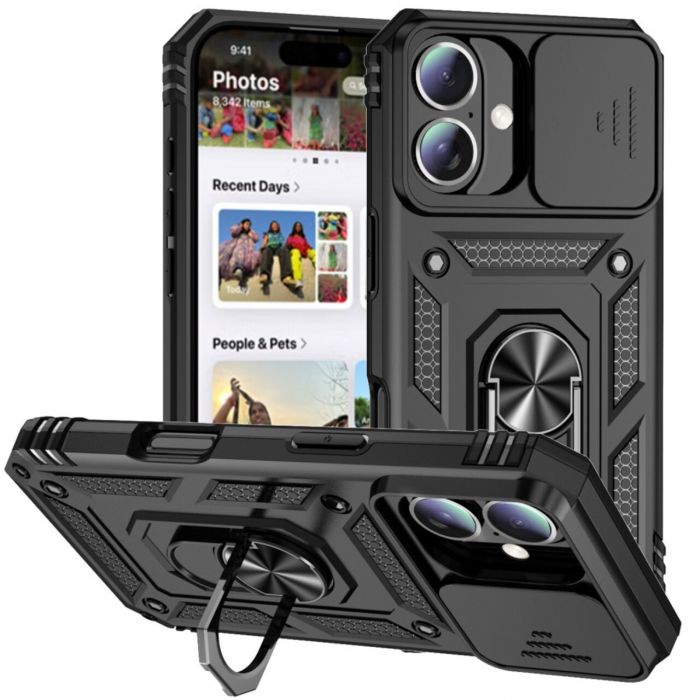 Чохол-накладка BeCover Military для Apple iPhone 16 Black (712153)