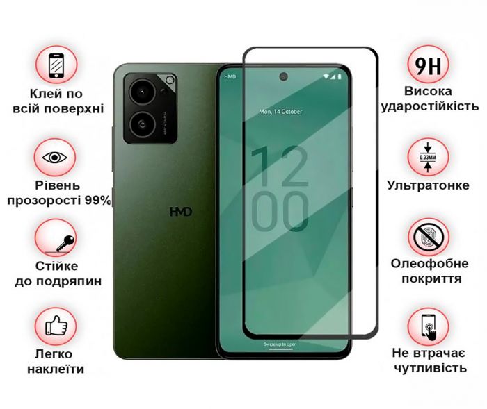 Захисне скло BeCover для HMD Pulse Pro Black (712487)