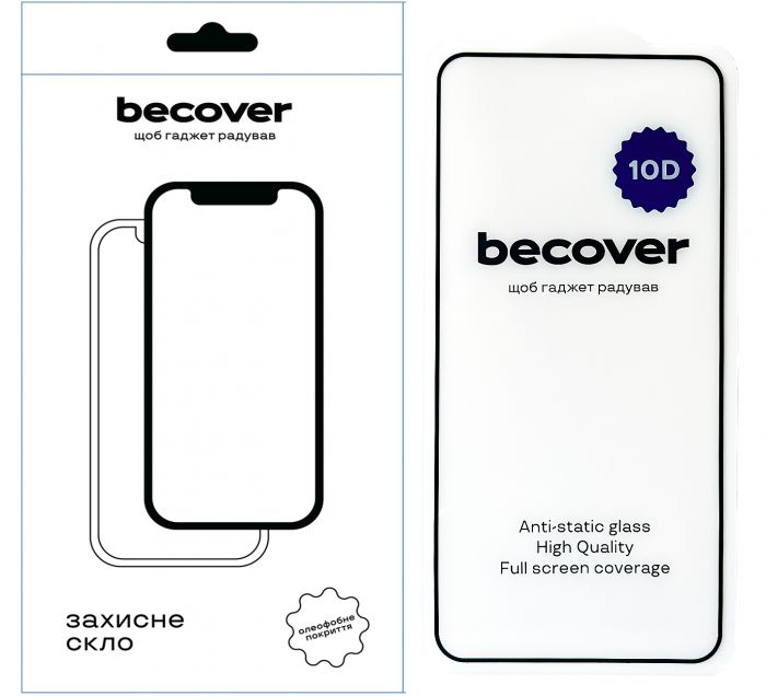 Захисне скло BeCover 10D для Xiaomi Redmi Note 14 4G Black (713098)