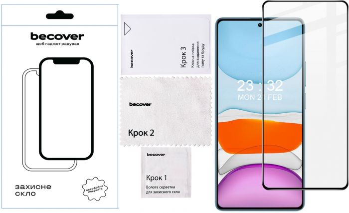 Захисне скло BeCover для Xiaomi Redmi Note 14 4G Black (713099)