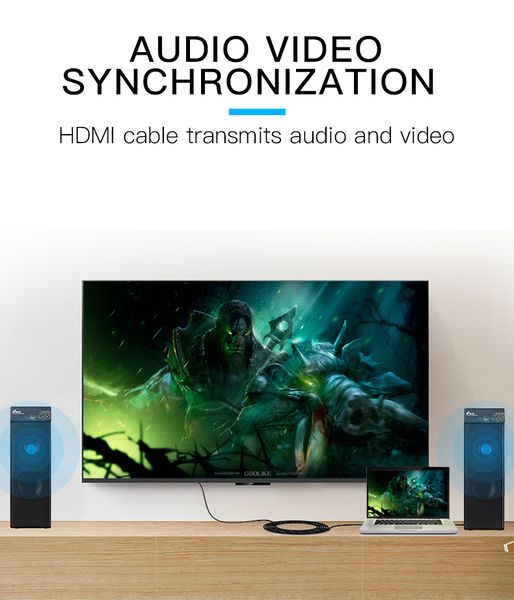 Кабель Vention HDMI - HDMI V 2.0 (M/M), 2 м, чорний (VAA-M02-B200)