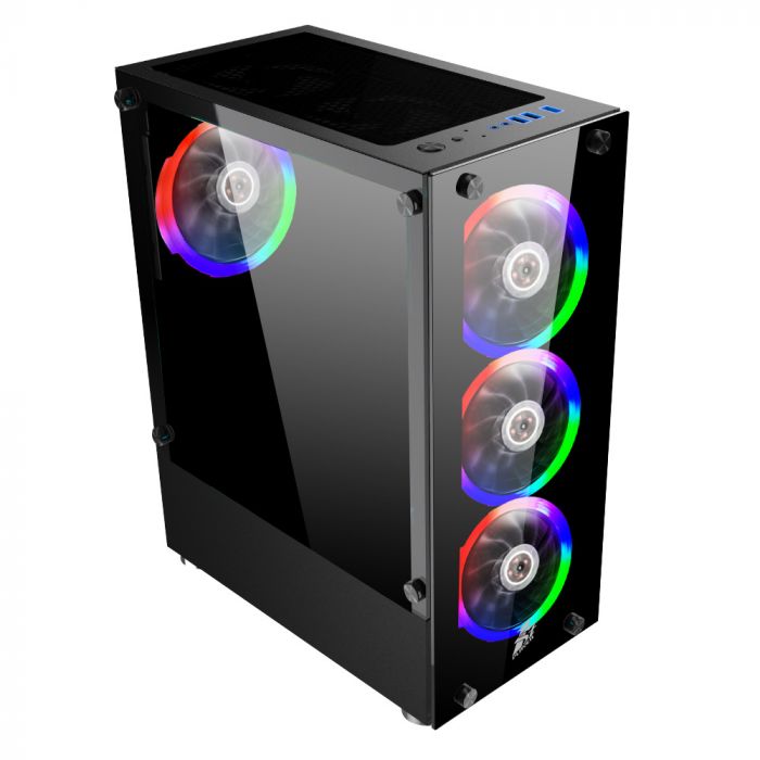 Корпус 1stPlayer V2-A-4F1 Black без БЖ