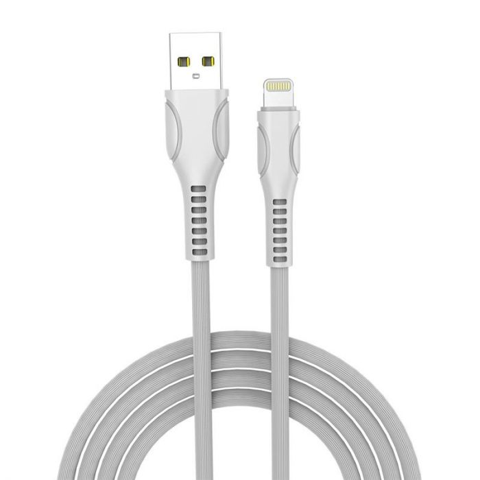 Кабель ColorWay USB - Lightning (M/M), line-drawing, 2.4 А, 1 м, White (CW-CBUL027-WH)
