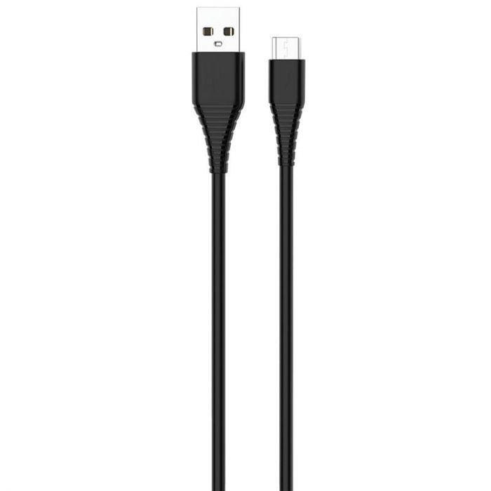 Кабель ColorWay USB - microUSB (M/M) (PVC), 2.4А, 1 м, Black (CW-CBUM025-BK)