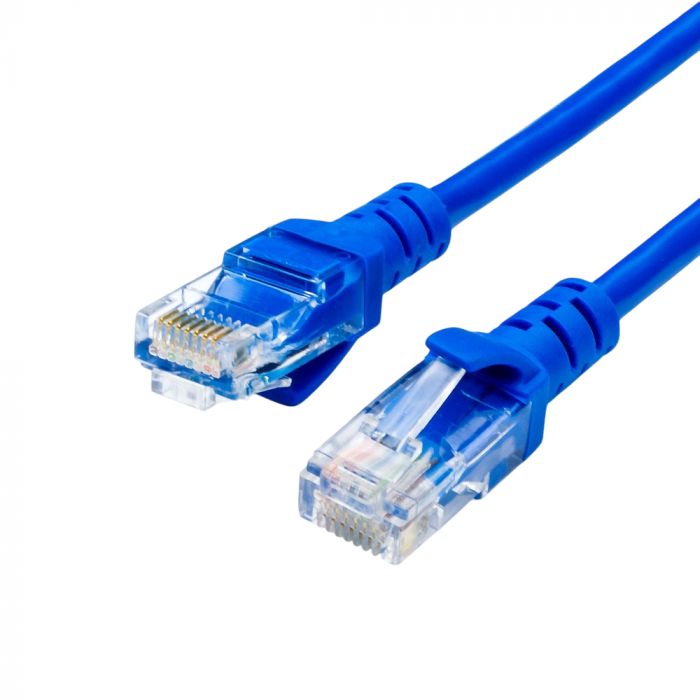 Патч-корд литий, UTP, RJ45, Cat.5e, 10m, синій