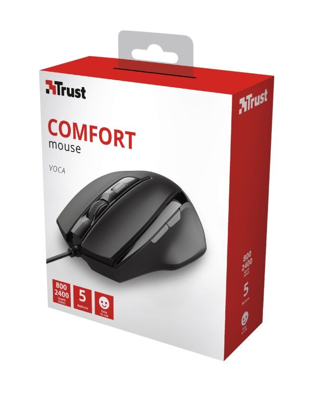 Миша Trust Voca Black (23650) 