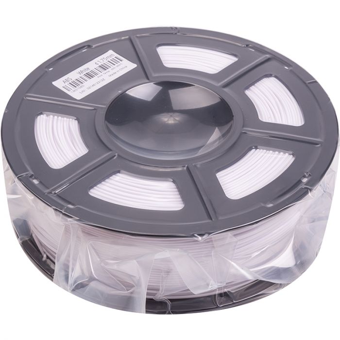 ABS-пластик PowerPlant Filament для 3D-принтера 1.75 мм 1 кг, білий (PT812875)