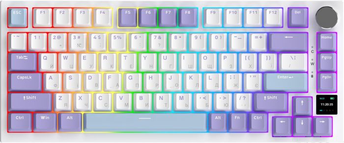 Клавіатура бездротова Ajazz AK820 Pro Gift Switch Purple (AK820PRO-G-PWB)