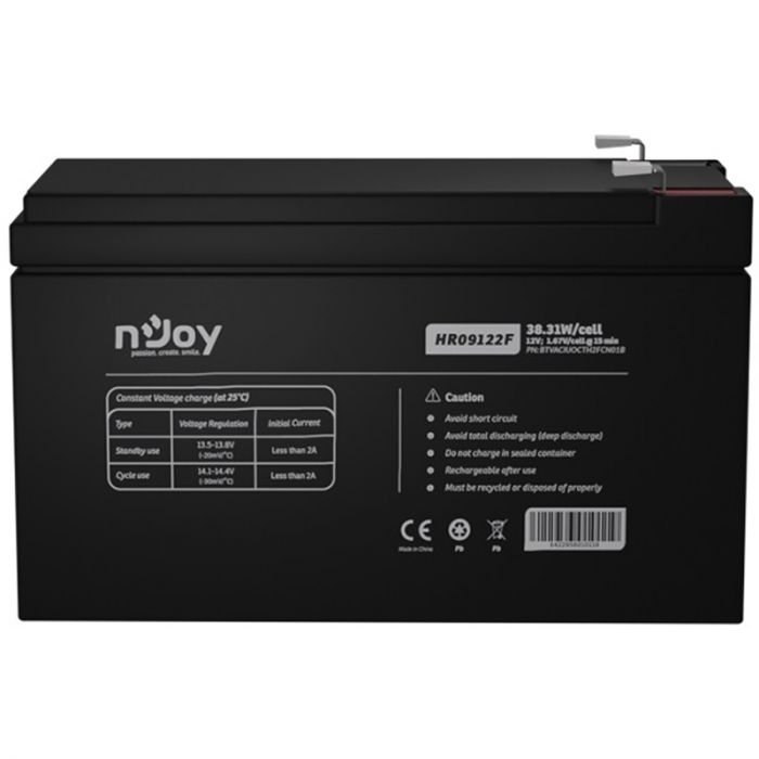 Акумуляторна батарея Njoy HR09122F 12V 9AH (BTVACIUOCTH2FCN01B) AGM