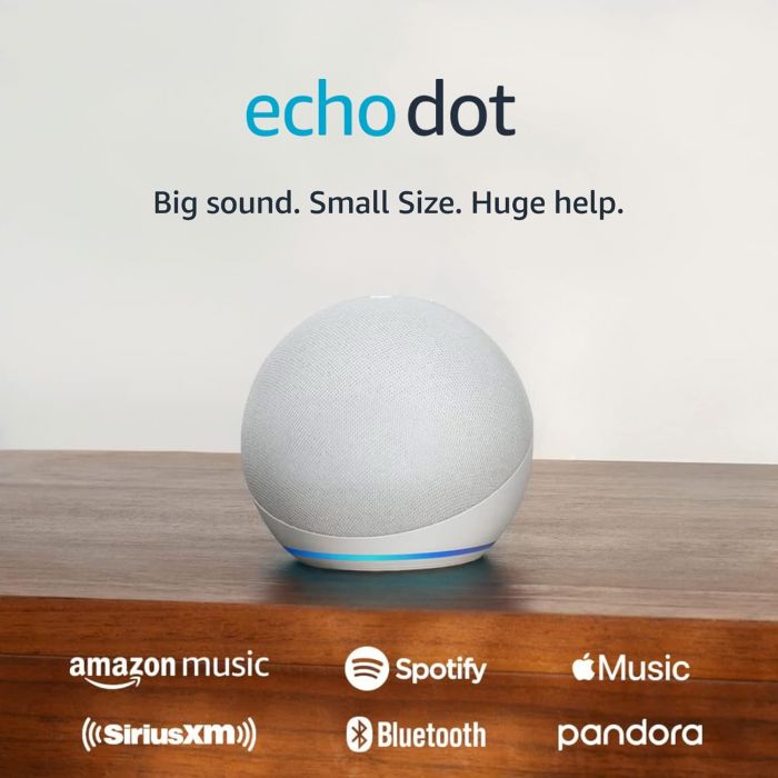 Акустична система Amazon Echo Dot (5th Gen) Smart Speaker with Alexa Glacier White_JP