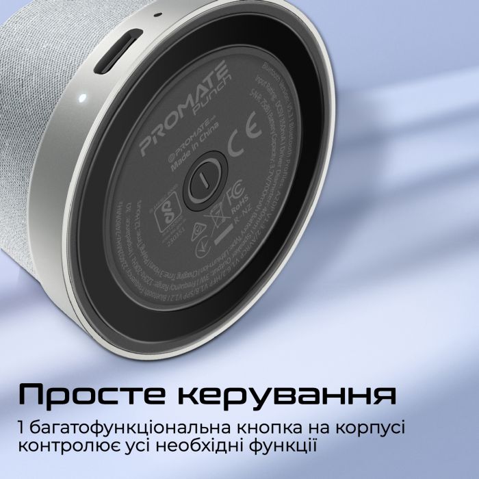 Акустична система Promate Punch 3W Silver