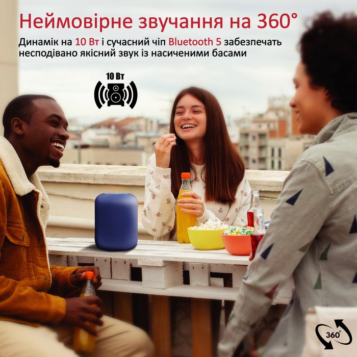 Акустична система Promate Boom-10 W Blue