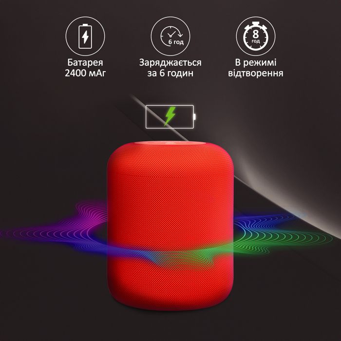 Акустична система Promate Boom-10 W Red