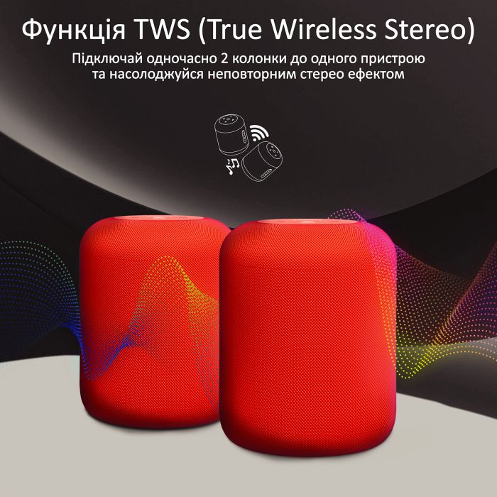 Акустична система Promate Boom-10 W Red