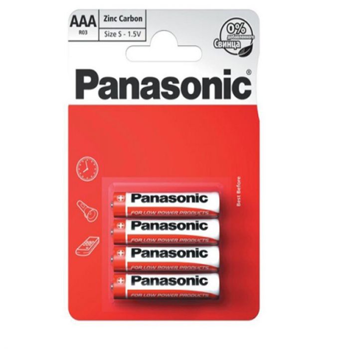 Батарейка Panasonic Carbon-Zinc AAA/LR03 BL 4 шт