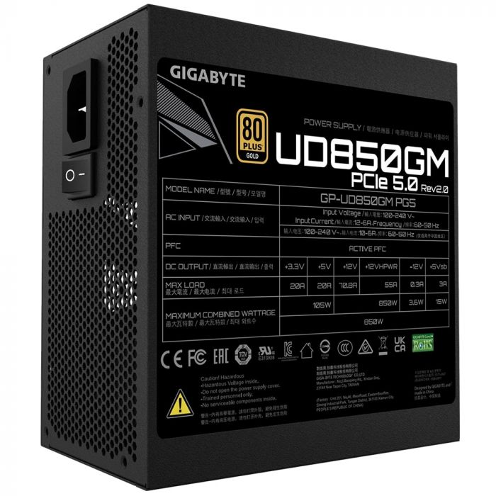 Блок живлення Gigabyte GP-UD850GM PG5 850W