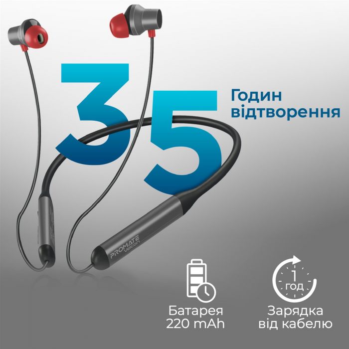 Bluetooth-гарнітура Promate Velcon Black