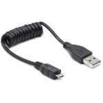Кабель Cablexpert USB - micro USB V 2.0 (M/M), 0.6 м, спіральний (CC-mUSB2C-AMBM-0.6M)