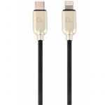 Кабель Cablexpert USB Type-C - Lightning (M/M), 1 м, чорний/золотистий (CC-USB2PD18-CM8PM-1M)