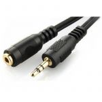 Аудіо-кабель Cablexpert 3.5 мм - 3.5 мм (M/F), 5 м, чорний (CCA-421S-5M)