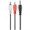 Аудіо-кабель Cablexpert 3.5 мм - 2хRCA (M/M), 5 м, Black (CCA-458-5M)