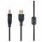 Кабель Cablexpert USB - USB Type-B V 2.0 (M/M), 3.0 м, Феритовий фільтр, чорний (CCF-USB2-AMBM-10)