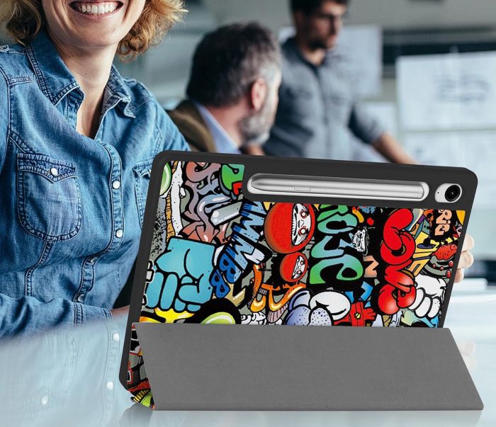 Чохол-книжка BeCover Flexible TPU Mate для Samsung Galaxy Tab S9 (SM-X710/SM-X716)/S9 FE (SM-X510/SM-X516B) Graffiti (712534)