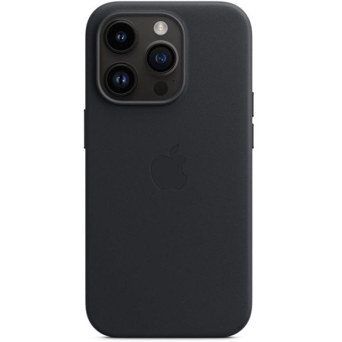 Чохол-накладка Apple Leather Case with MagSafe для Apple iPhone 14 Pro Midnight (MPPG3)
