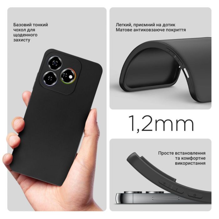 Чохол-накладка BeCover для ZTE Nubia V60 Black (712773)
