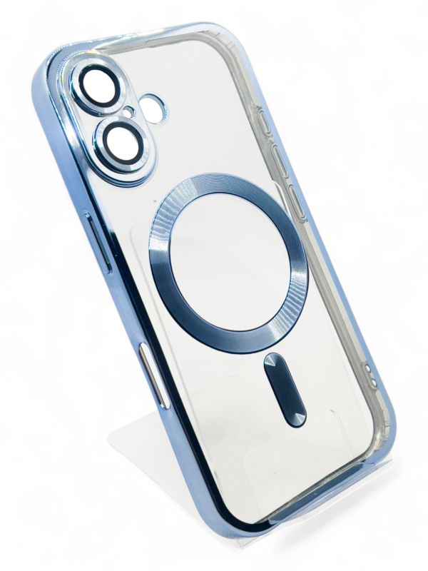 Чохол-накладка BeCover TPU Chrome Case MagSafe для Apple iPhone 16 Plus Sierra Blue (712077)