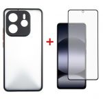 Чохол-накладка Dengos Matt для Xiaomi Redmi Note 14 Pro Black (DG-KM-128) + захисне скло