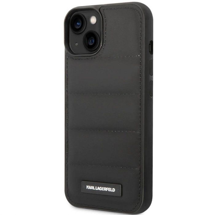 Чохол-накладка Karl Lagerfeld Quilted Puffy Metal Logo для Apple iPhone 15 Black (KLHCP15SPSQAK)