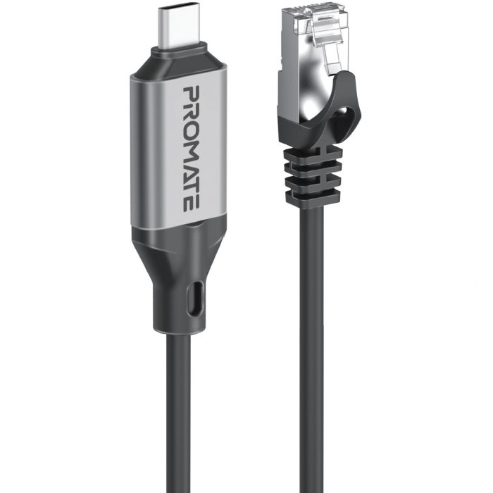 КабеКабель Promate USB Type-C - RJ-45, 5 м, Black (clink-rj45)