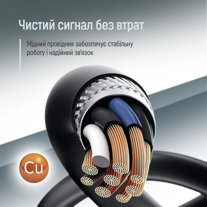 Кабель ColorWay USB - USB V 2.0 (M/F), 1.8 м, Black (CW-CBUF076-BK)