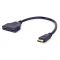 Кабель-розгалужувач Cablexpert HDMI - 2хHDMI (M/F), 0.3 м, Black (DSP-2PH4-04)