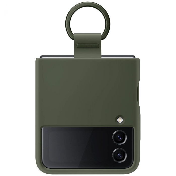 Чохол-накладка Samsung Silicone Cover with Ring для Samsung Galaxy Flip 4 SM-F721 Khaki (EF-PF721TGEGUA)