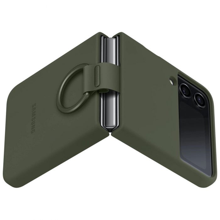 Чохол-накладка Samsung Silicone Cover with Ring для Samsung Galaxy Flip 4 SM-F721 Khaki (EF-PF721TGEGUA)