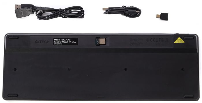 Клавіатура бездротова A4Tech FBK27C AS Black