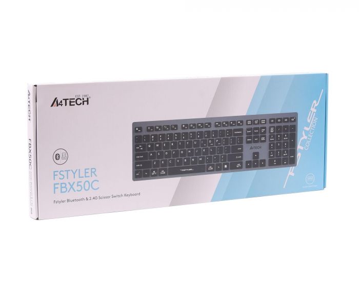 Клавіатура бездротова A4Tech FBX50C Grey