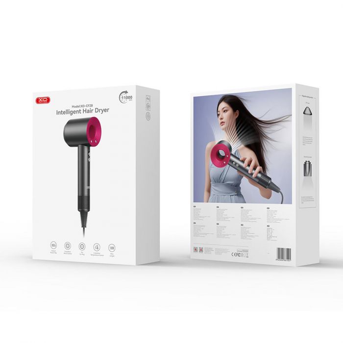 Фен XO Hair Dryer CF28 Grey/Pink
