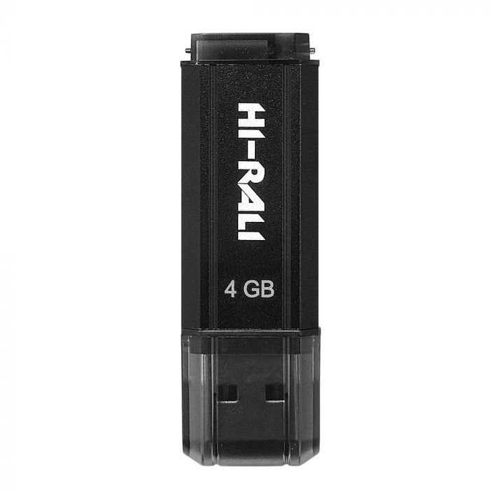 Флеш-накопичувач USB 4GB Hi-Rali Stark Series Black (HI-4GBSTBK)
